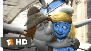 The Smurfs 2 2013  Paris Stork Race Scene 510  Movieclips [upl. by Ynattib]