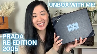 PRADA RE EDITION 2005 NYLON BAG  UNBOXING FIRST IMPRESSIONS amp WHAT FITS INSIDE  IS IT WORTH IT [upl. by Thornburg]