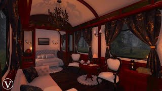 Rainy Orient Express  Train Night Ambience  Steam Train Rain amp Rolling Thunderstorm Sounds [upl. by Box352]