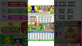 DEAR LOTTERY SAMBAD MORNING 1 PM RESULT TODAY LIVE DRAW ON 03102024 NAGALAND [upl. by Nedearb216]