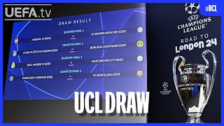 UEFA Champions League Quarterfinal amp Semifinal draw [upl. by Trahurn]