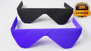 How To Make Paper Sunglasses Without Glue  Paper Folding Crafts  Paper Craft Without Glue [upl. by Fia104]