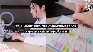 8 habitudes pour être plus productif et organisé ce que jai appris après 3ans dunif 🏫📔 [upl. by Averat]