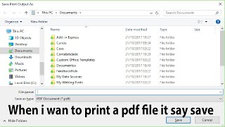 When i wan to print a pdf file it say save  when i want to print pdf file it ask save  FIXED 100 [upl. by Aicilaanna]