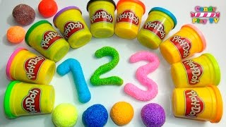 Learn To Count with PLAYDOH Numbers  1 to 20  Squishy Glitter Foam  Learn To Count 110 1120 [upl. by Notpmah136]