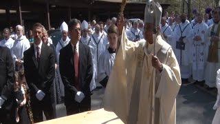 Priests of the Archdiocese Bless the Casket of Fr Joseph Peek [upl. by Tennos358]