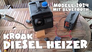 Version 2024 Kroak Diesel Standheizung 8kw Dieselheizung mit Bluetooth [upl. by Llehcam]