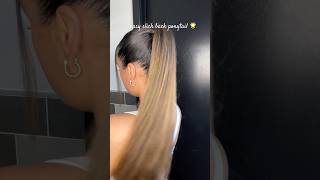 easy slick back ponytail 🌟 beginner friendly 🌟 convideo123 brush hairstyle ponytail fyp [upl. by Rebekah743]