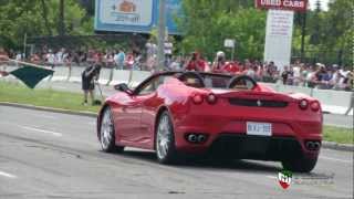 Ferrari F430 Spider Burnout  2012 FCA Ottawa Demo Zone [upl. by Eba345]