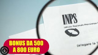 Bonus da 500 fino a 800 euro come richiederlo [upl. by Aibonez]