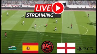 🔴LIVE ENGLAND VS SPAIN • UEFA Euro Cup 2024 • FINAL • VIDEOGAME SIMULATION amp RECREATION [upl. by Adniral]