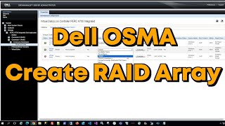 Dell OpenManage OMSA  Create and Delete RAID Array  PERC RAID Controller [upl. by Selena]