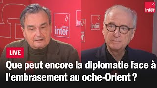 Que peut encore la diplomatie face à lembrasement au ProcheOrient  Hubert Vedrine x Gérard Araud [upl. by Ciredor]