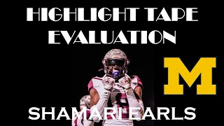 Shamari Earls 2025 CB Highlight Tape Evaluation [upl. by Findley172]