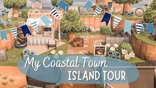 Touring My Finished Coastal Town Themed Island  Animal Crossing New Horizons [upl. by Bathelda997]