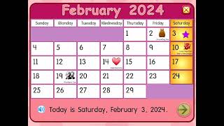 Starfall Calendar February 3rd 2024 [upl. by Enaj]