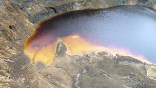 Aerial Filmed Red lake Mitsero Cyprus  mChr photography [upl. by Sukcirdor]