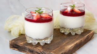 Panna Cotta ❤️ ¡¡Muy fácil solo 4 ingredientes [upl. by Catto]