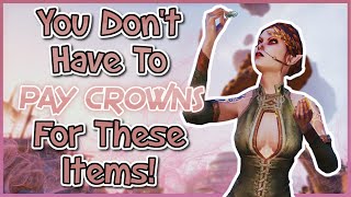 ESO Crown Store Items That You Can Get For FREE Or For Gold [upl. by Samy]