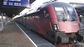 Railjet Departure at Augsburg with MEGA Taurus Sound [upl. by Del]