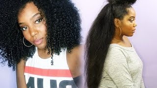 DOES IT WORK Hair Brush Straightener on Natural Hair [upl. by Marie]