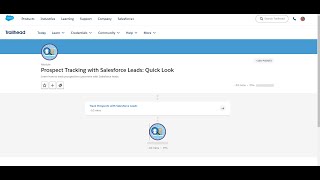 Prospect Tracking with Salesforce Leads  Quick Look Trailhead Answer trailheadbadges [upl. by Erie]