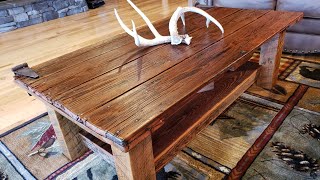 DIY Rustic Barnwood Coffee Table [upl. by Rondon]