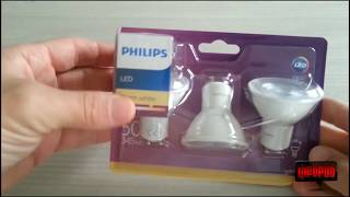 Set becuri LED Philips 47W 50W GU10 culoare calda 2700K [upl. by Aneehta]