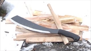 New Schrade SCHPR1 Heavy Parang Machete Review [upl. by Ebner659]