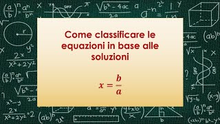 Come classificare le equazioni in base alle soluzioni [upl. by Recha]