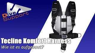 Tecline Komfort Harness  Wie ist es aufgebaut  DiveSupport [upl. by Pazia348]