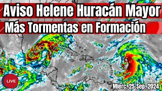 Aviso huracán mayor rumbo a territorio otra tormenta se está formando tormenta huracan [upl. by Ahsienat]