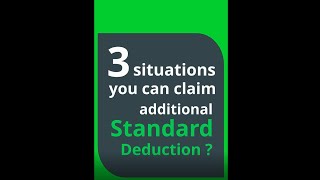 Who can claim additional standard deduction short [upl. by Siuqramed]