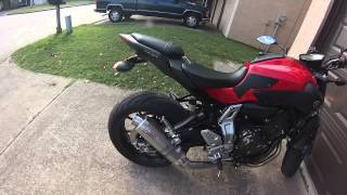 Yamaha FZ07 Mivv GP exhaust [upl. by Parrnell]