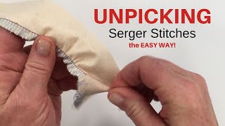 How To UNPICK SERGER STITCHES the EASY WAY [upl. by Esiralc]