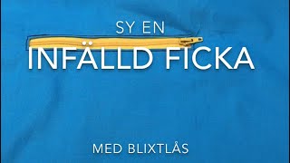 Sy infälld ficka MED blixtlås  VÄSKA [upl. by Hassett]