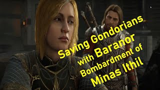 Saving Gondorians with Baranor Bombardment of Minas Ithil  Middle Earth Shadow of War  1 [upl. by Adai]