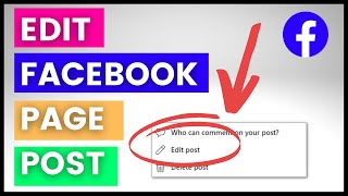 How To Edit A Facebook Page Post in 2024 [upl. by Anirtek905]