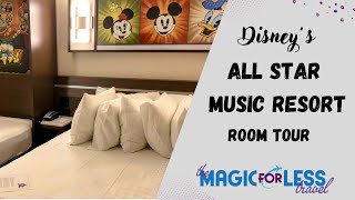 Walt Disney World’s All Star Music Resort Room Tour [upl. by Ellezig947]