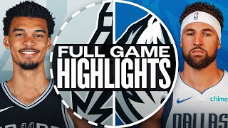 SPURS at MAVERICKS  FULL GAME HIGHLIGHTS  October 24 2024 [upl. by Anomas]