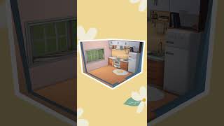 Pastel Pink Yellow Kitchen  Sims 4  No CC  Stop Motion  Room Ideas sims4 sims4stopmotion [upl. by Geibel]