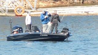 Four guys fishing Philpott Lake 9 November 2024 SW Virginia [upl. by Aiciram521]