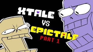 Xtale vs Epictale Part 1  Undertale AU Comic Dub [upl. by Aselehc122]