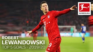 Robert Lewandowski  UEFA Player of the Year  Top 5 Goals 201920 [upl. by Tudor770]