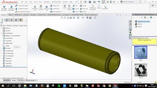 How to design Gudgeon pin in solidworks [upl. by Ikilisav]