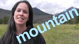 How to Say MOUNTAIN and SENTENCE  American English [upl. by Chara]