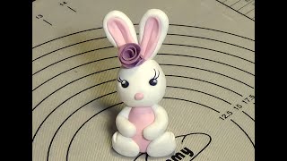 TUTORIAL cute easter bunny girl from marzipan plasticine tutorial iepurasdragalas de paste [upl. by Essilem]