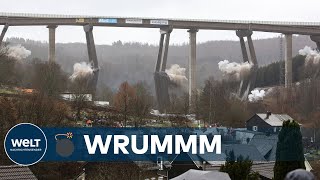 A45Talbrücke in NRW GESPRENGT  Höchste deutsche Brücke die je gesprengt wurde [upl. by Yeca]