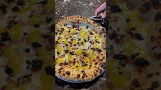 Neapolitan Pizza Truffle Carbonara 20 pizza food cheflife [upl. by Eirojram578]