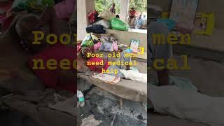 need medical help old poor men at ganga ghat saptarshi haridwar health aimsrishikesh sewa [upl. by Jain674]